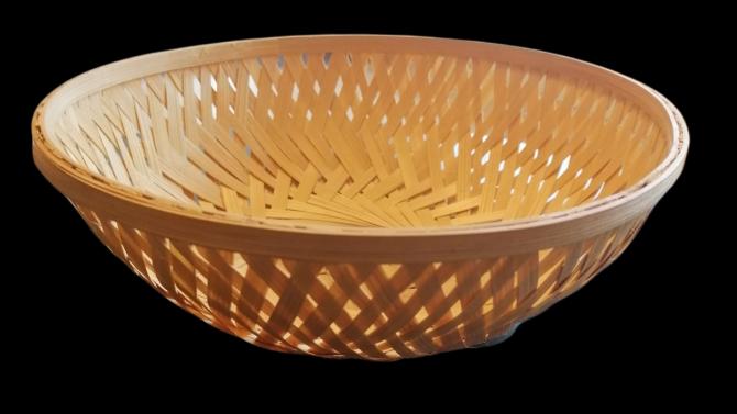 Image of Handmade Plain Bamboo Basket