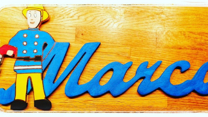 und Namenschild