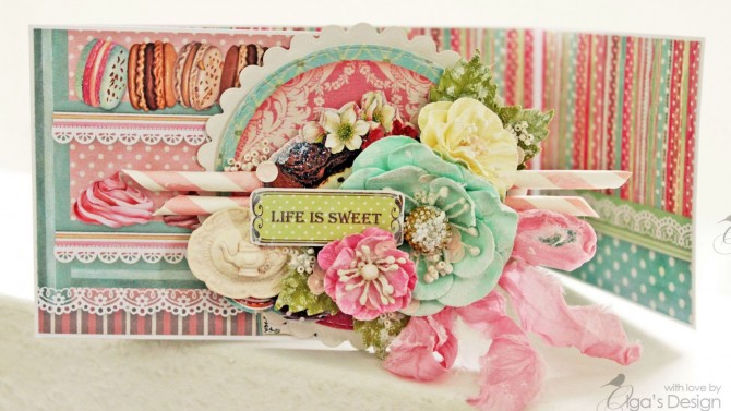 und 'Life Is Sweet' Handmade Card