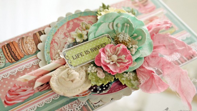 und 'Life Is Sweet' Handmade Card