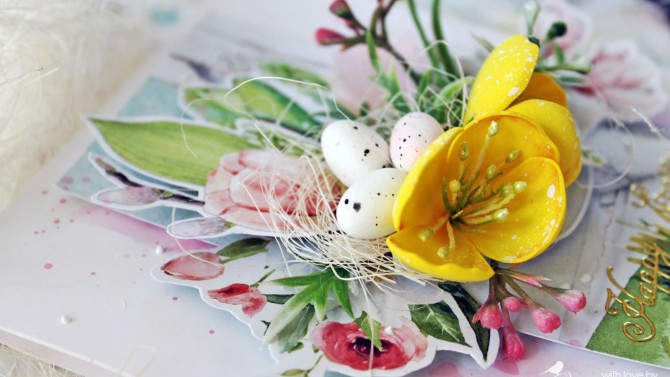 und 'Spring In Bloom' Easter Card