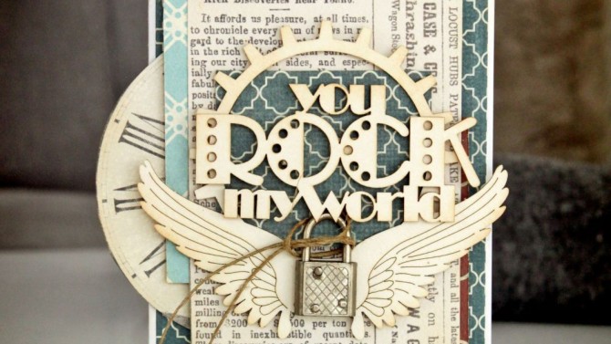 und 'You Rock My World' Masculine Card