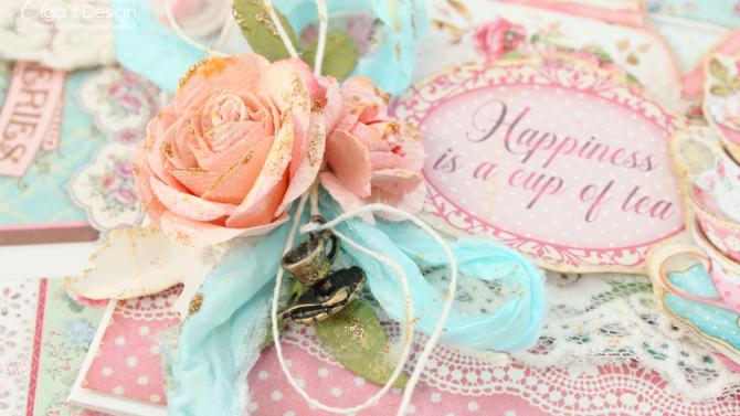 und 'Happiness Is A Cup Of Tea' Handmade Card