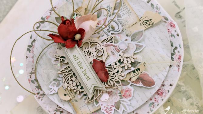 und 'All The Best' Vintage Style Handmade Card