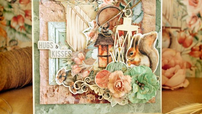 Image of 'Hugs And Kisses' Handmade Card