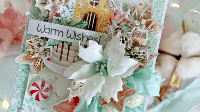 und Sweet Mint Gingerbread Handmade Christmas Card