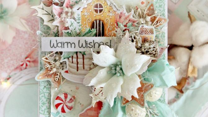 und Sweet Mint Gingerbread Handmade Christmas Card