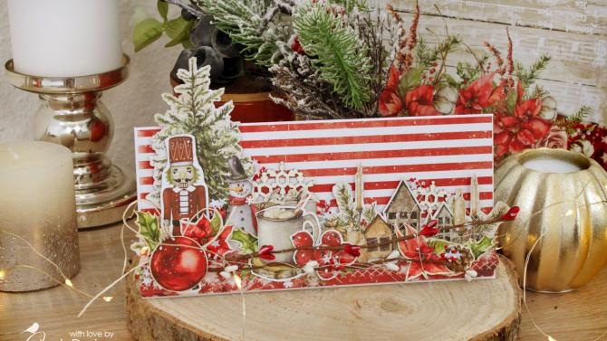 und 'Holiday Greetings' Handmade Christmas Card