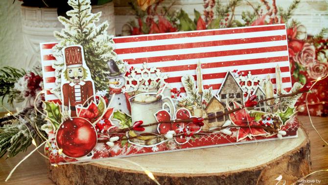 und 'Holiday Greetings' Handmade Christmas Card