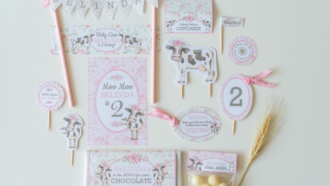 Image of Personalised Paper Party Decoration Kit - Printed