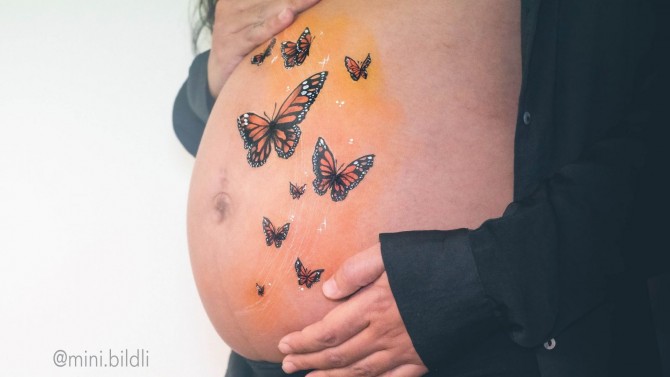 und Babybauchbemalung