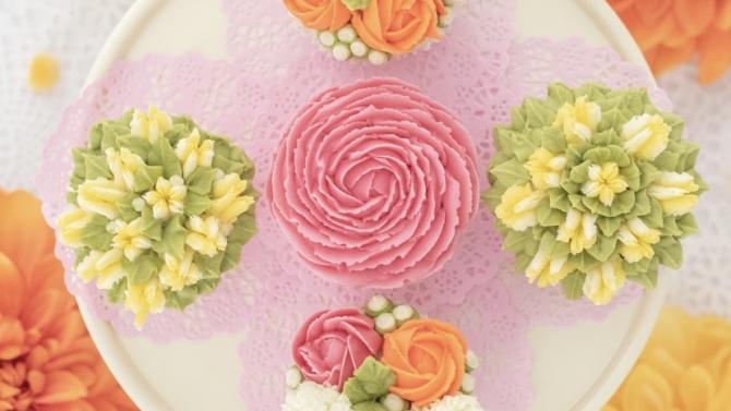 und Vegan Flower Cupcakes